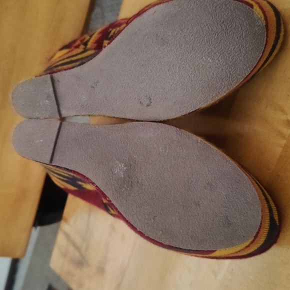 Steve Madden Pammyy wedge heels tweed Aztec multi color size 8.5 - Picture 10 of 10